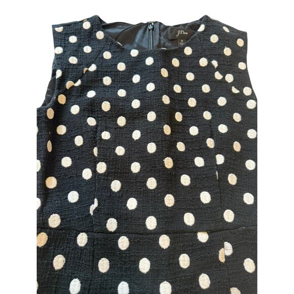 J. Crew Polka Dot Tweed Sleeveless Dress - Size 6 - Picture 2 of 4